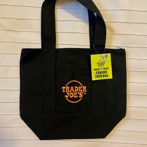 NWT Black and Orange Trader Joe’s Mini Tote Bag